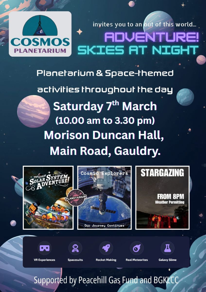 Planetarium Poster 7 March 2026